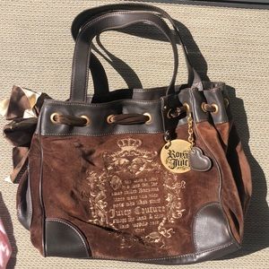 Juicy Couture velvet tote bag with duster